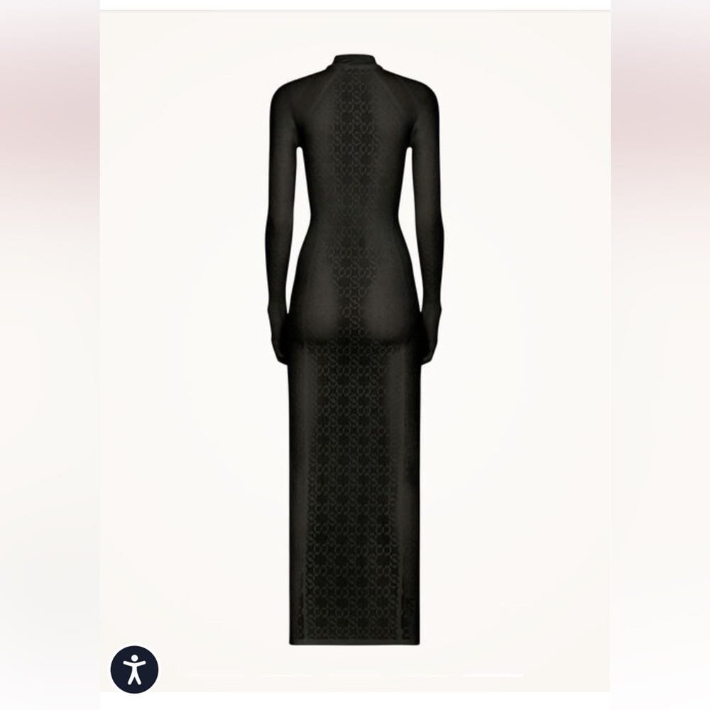 Wolford gloved black dress intricate patterned sheet dress stretch dress